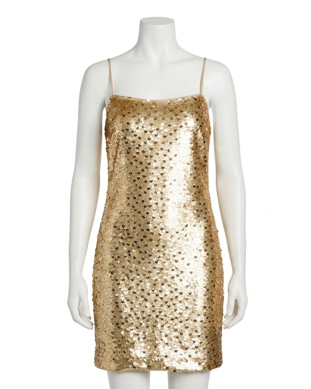 NEW MILLY colette dot sequin mini dress in gold